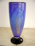 Millefiori, zilver, blauw,Germano Padoan